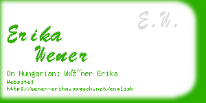 erika wener business card